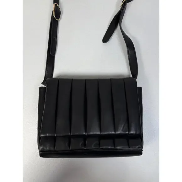 THEMOIRè Black Feronia Crossbody Bag with Hardware Tarnishing and Surface Dents - Picture 9 of 15